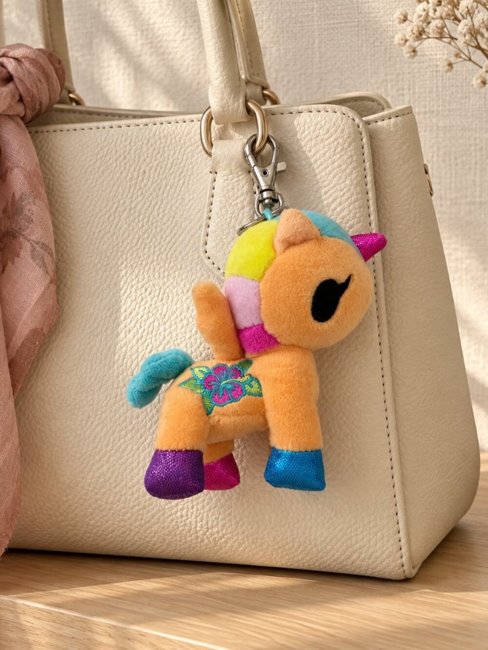 Tokidoki Plush Toy Keychain - Multicolour Unicorn
